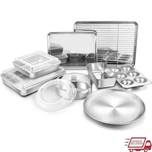 12 Piece Bakeware Set Stainless Steel