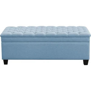 51" Fabric Storage Ottoman Bench