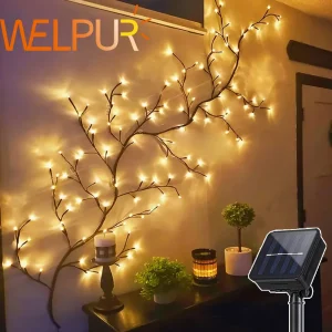 Outdoor Lighting Solar Tree and Vine Lamp